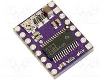 Stepper motor controler, IC  DRV8825, 1.5A, Uin mot 8.2÷45V