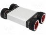 Robo.access  wheeled chassis, 74 1, silver, 187x120x53mm, 6VDC