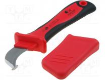 Knife, for electricians, insulated, Blade type  hook shaped