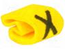HGDC1-3-X-PVC-YE - Markers for cables and wires, Label symbol  X, 1÷3mm, PVC