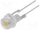 LED - LED, 4.8mm, white warm, 3300mcd, 140°, Front  convex