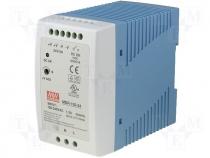 MDR-100-24 - Pwr sup.unit pulse, 96W, 24VDC, 4A, 85÷264VAC, 120÷370VDC, 420g