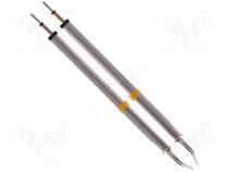 Tip, bent chisel, 1.78mm, 350....398C, for TZ-KIT-2 hot tweezers