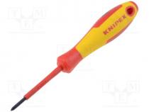  - Screwdriver, Phillips cross, insulated, Blade  PH0, 1kVAC