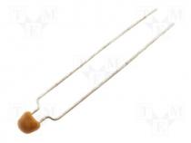 Capacitor Ceramic - Capacitor  ceramic, MLCC, monolithic, 100nF, 50V, X7R, 10%, THT, 5mm