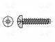 Screw, for metal, 2,9x9,5, Head  cheese head, Pozidriv, steel, zinc