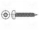 Screw, 2,9x6,5, Head  button, Torx, steel, zinc, Cut size  TX10