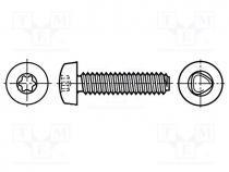 B4X10/BN13916 - Screw, for metal, 4x10, Head  button, Torx, steel, zinc, BN 13916