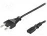 Καλώδιο τροφοδοσίας - Cable, CEE 7/16 (C) plug, IEC C7 female, 1.8m, Sockets 1, black