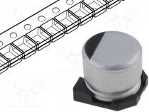 Electrolytic cap SMD - Capacitor  electrolytic, SMD, 47uF, 10V, Ø5x5.3mm, 20%, 1000h