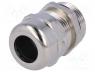 Cable gland, PG13,5, IP68, Mat  brass, Body plating  nickel