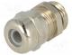 Cable gland, PG7, IP68, Mat  brass, Body plating  nickel