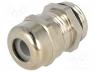 Cable gland, PG11, IP68, Mat  brass, Body plating  nickel