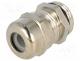 Cable gland, PG11, IP68, Mat  brass, Body plating  nickel