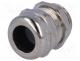 Cable gland, M25, IP68, Mat  brass, Body plating  nickel