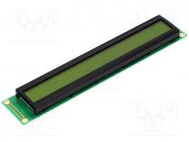 Display  LCD, alphanumeric, STN Negative, 40x2, blue, LED, PIN 16