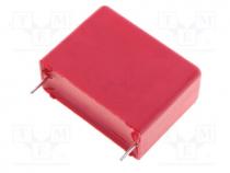 MKS4-10N/630-R - Capacitor  polyester, 10nF, 400VAC, 630VDC, Pitch 10mm, 10%