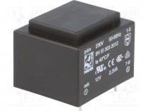   - Transformer  encapsulated, 2.3VA, 230VAC, 12V, 191mA, Mounting  PCB