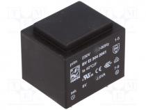 BVEI3042041 - Transformer  encapsulated, 2.6VA, 230VAC, 9V, 289mA, Mounting  PCB