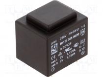 BVEI3058020 - Transformer  encapsulated, 2.3VA, 230VAC, 9V, 9V, 128mA, 128mA, 111g