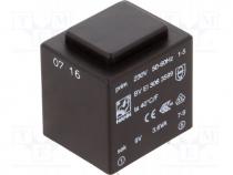 BVEI3063599 - Transformer  encapsulated, 3.6VA, 230VAC, 9V, 400mA, Mounting  PCB
