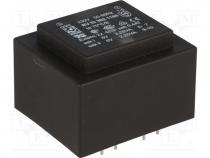 BVEI3821186 - Transformer  encapsulated, 4.5VA, 230VAC, 6V, 6V, 375mA, 375mA, 150g