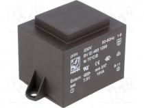 BVEI4831258 - Transformer  encapsulated, 15VA, 230VAC, 7.5V, 2000mA, 450g