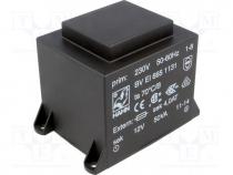 BVEI6651131 - Transformer  encapsulated, 50VA, 230VAC, 12V, 4167mA, Mounting  PCB