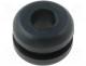   - Grommet, Panel cutout diam 6.4mm, Hole dia 4mm, rubber, black