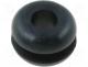 FIX-GR-11 - Grommet, Panel cutout diam 4.8mm, Hole dia 3.2mm, rubber, black