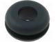 Cable Accessories - Grommet, Panel cutout diam 9mm, Hole dia 5.8mm, rubber, black