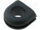 Grommet, Panel cutout diam 7.5mm, Hole dia 5.2mm, rubber, black