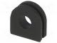 Cable Accessories - Grommet, Panel cutout diam 6mm, Hole dia 3.4mm, rubber, black