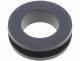 Grommet, Panel cutout diam 17.5mm, Hole dia 14mm, rubber, black