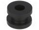 Grommet, Panel cutout diam 8mm, Hole dia 5mm, rubber, black