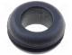 Cable Accessories - Grommet, Panel cutout diam 9mm, Hole dia 6.5mm, rubber, black