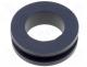 Cable Accessories - Grommet, Panel cutout diam 18mm, Hole dia 14mm, rubber, black