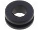 FIX-GR-71 - Grommet, Panel cutout diam 6mm, Hole dia 4.1mm, rubber, black