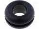 FIX-GR-80 - Grommet, Panel cutout diam 11mm, Hole dia 7mm, rubber, black