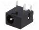 Power connector - Socket, DC supply, male, 3.5mm, 1.3mm, THT, 1A, 12VDC, angled 90