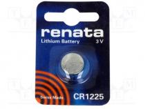 BAT-CR1225/RE-B - Battery  lithium, 3V, CR1225, Batt.no 1, Ø16x3.2mm, 48mAh