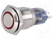 Button - Switch  vandal resistant, 2-position, SPDT, 0.5A/220VAC, 1A/24VDC