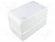 ABB-12804 - Enclosure  multipurpose, X 220mm, Y 140mm, Z 140mm, polycarbonate