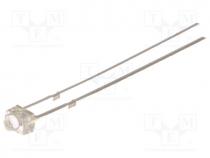 OSG5DA7331A-12V - LED, 1.8mm, green, 3000mcd, 30, Front  convex, Pitch 2.54mm, 12VDC