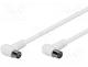 Cable assemblies - Cable, 75, 1.5m, double shielded, white