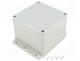 Box with outer holders - Enclosure  multipurpose, X 120mm, Y 120mm, Z 90mm, ABS, grey, IP65