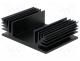 SK48-50-SA - Heatsink  extruded, TO3, black, L 50mm, W 65mm, H 20mm, 2.9K/W