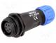 Plug, female, SP13, PIN 5, IP68, 4....6.5mm, 5A, soldering, for cable
