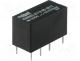 Relay  electromagnetic, DPDT, Ucoil 12VDC, 1A/120VAC, 2A/24VDC, 2A