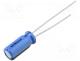 UKA1E220MDD - Capacitor  electrolytic, THT, 22uF, 25V, Ø5x11mm, Pitch 2mm, 20%